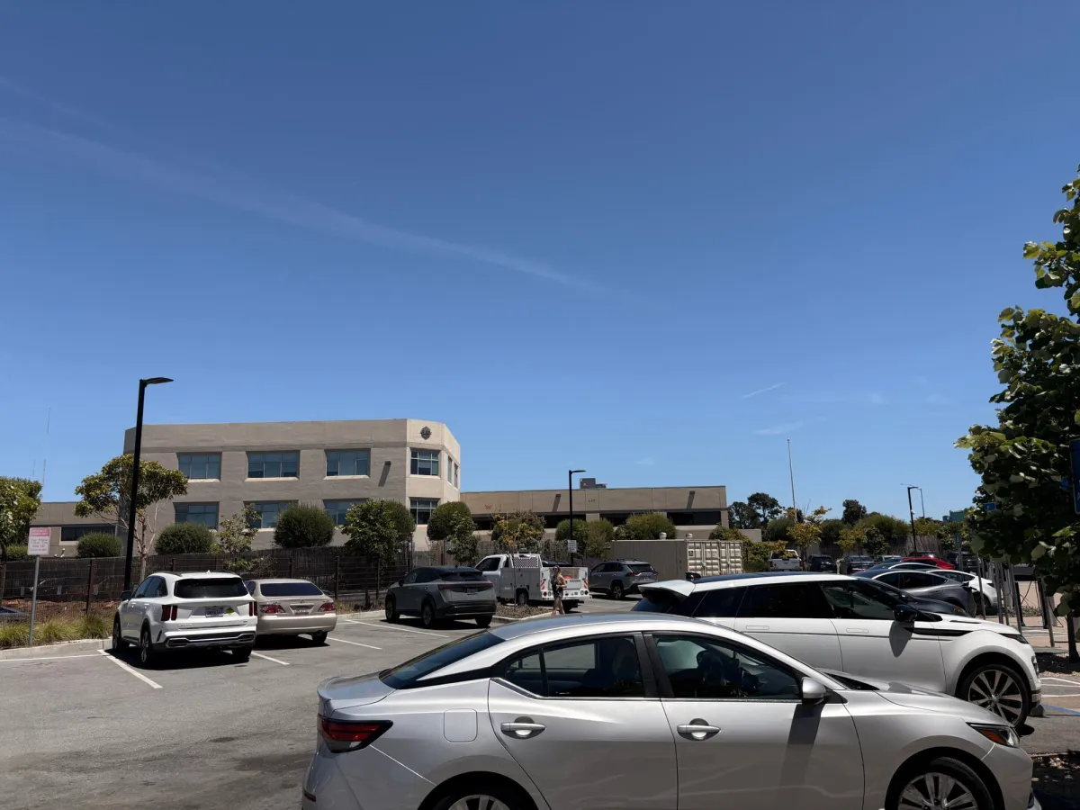 A very easy to park Parking lot that's gated