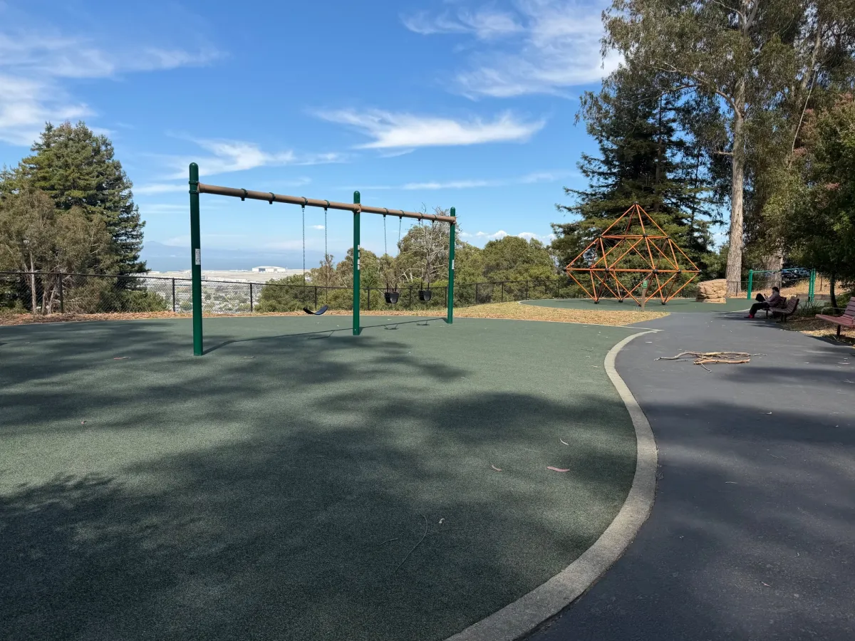 Swings overlooking view