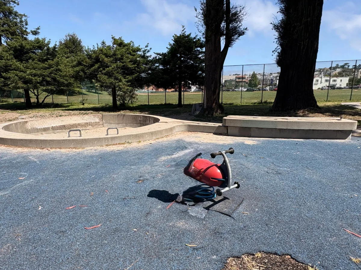 Sandpit and ride on toys