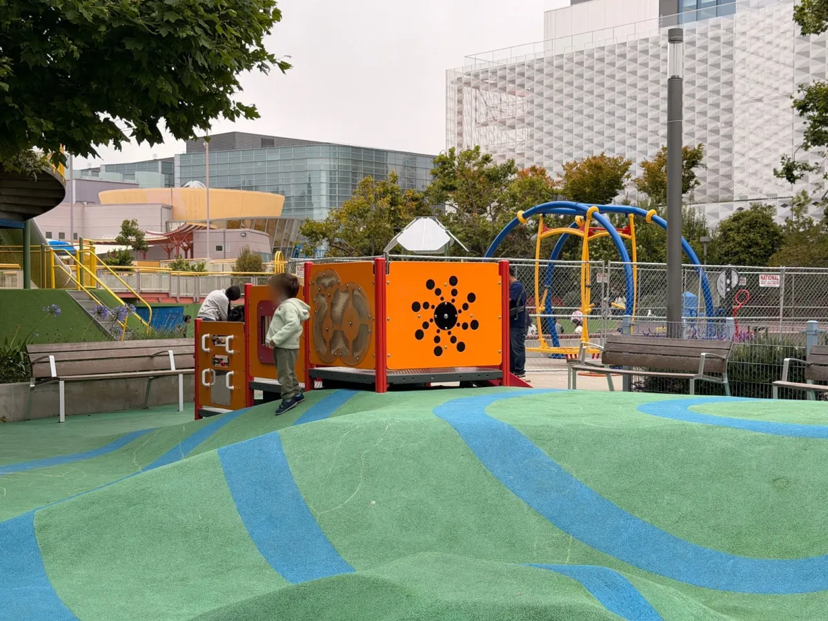 Sensory and small climbing and slides for toddler
