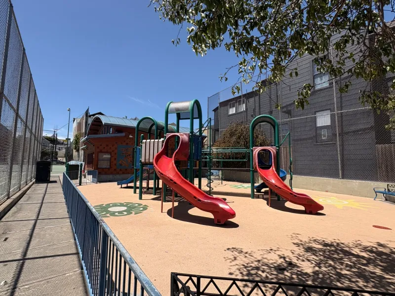  Main playground with four slides of varying heights