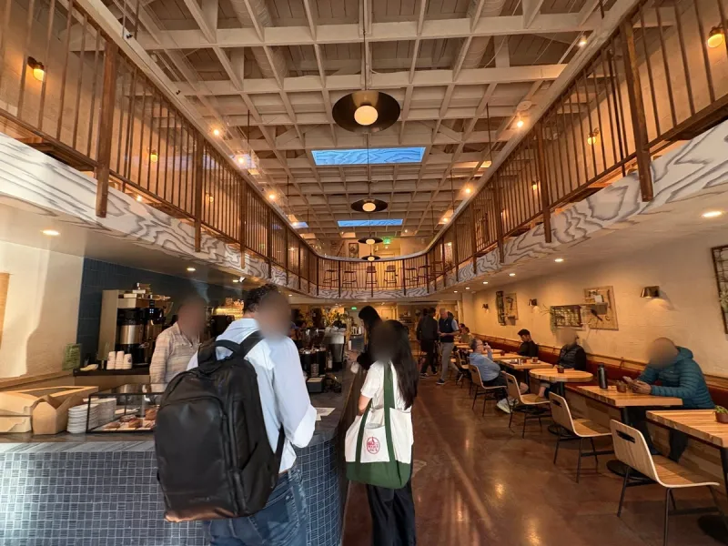 Entrance to a gorgeous coffee shop where parents and kids can coexist