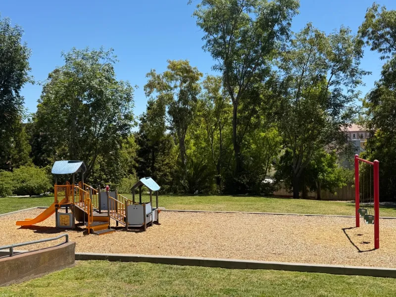 Toddler playground with baby swings