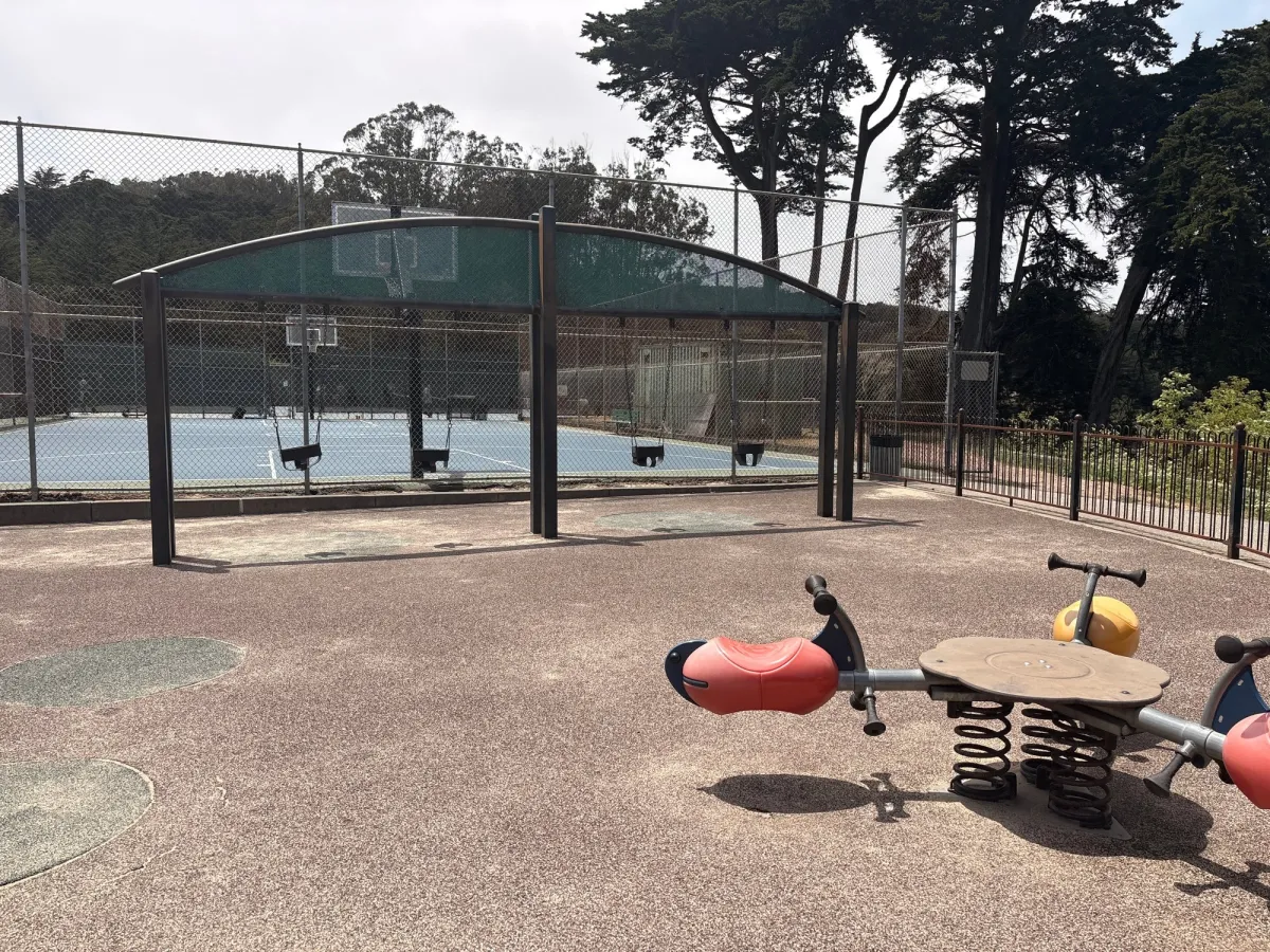 Bucket swings and ride on toys