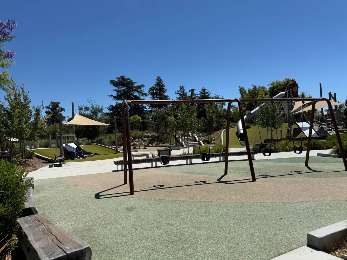 Toddler swings available in toddler play area