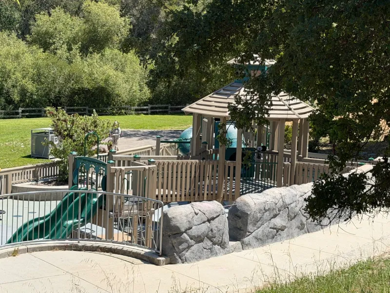 Aerial view of Big kid playground