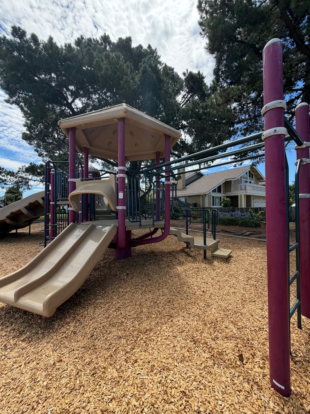 Overhead parallel bars and small slide