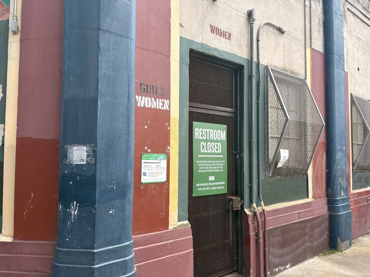This restroom is closed so you'll have to walk a bit