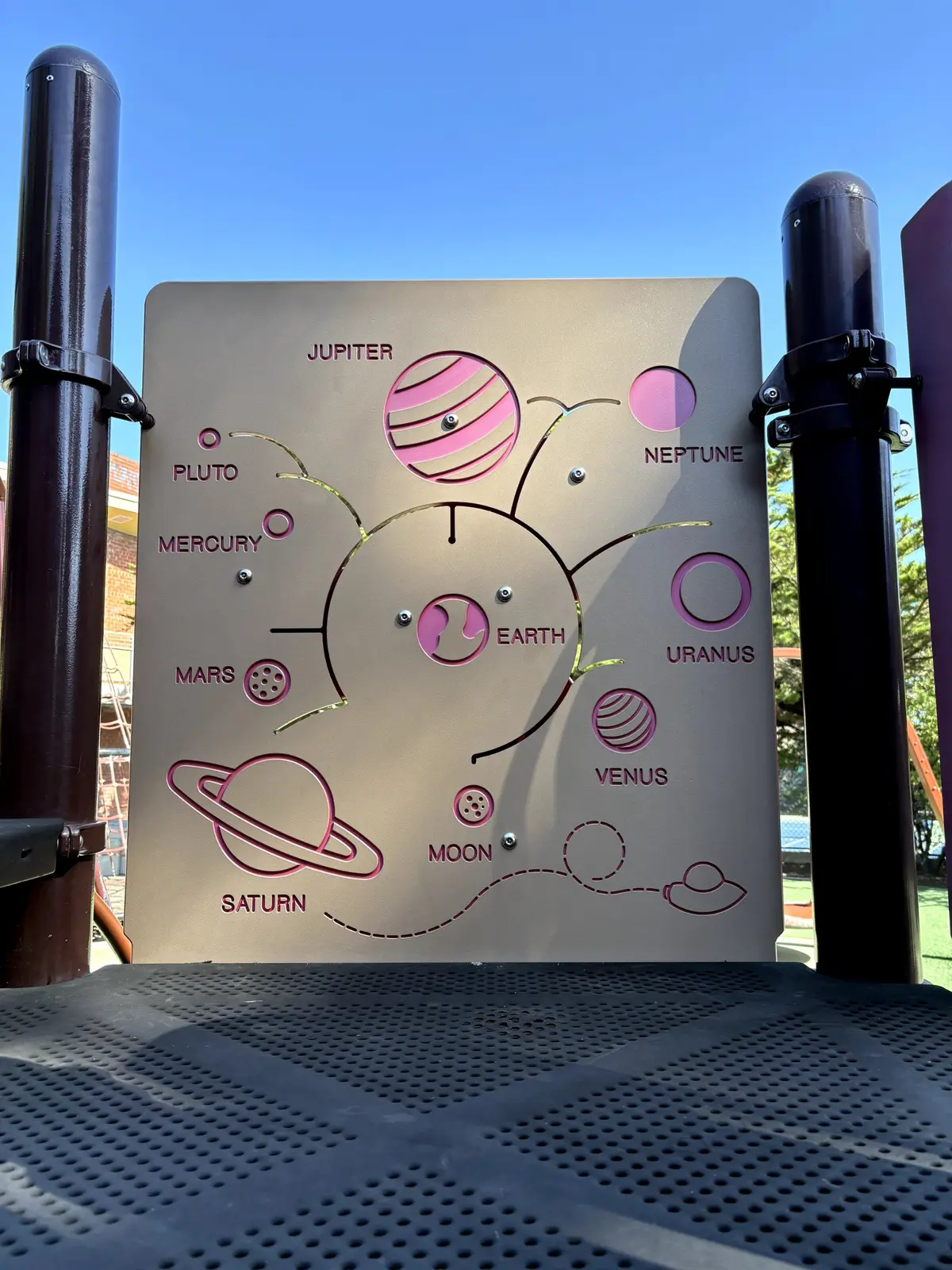 Outer space map closeup