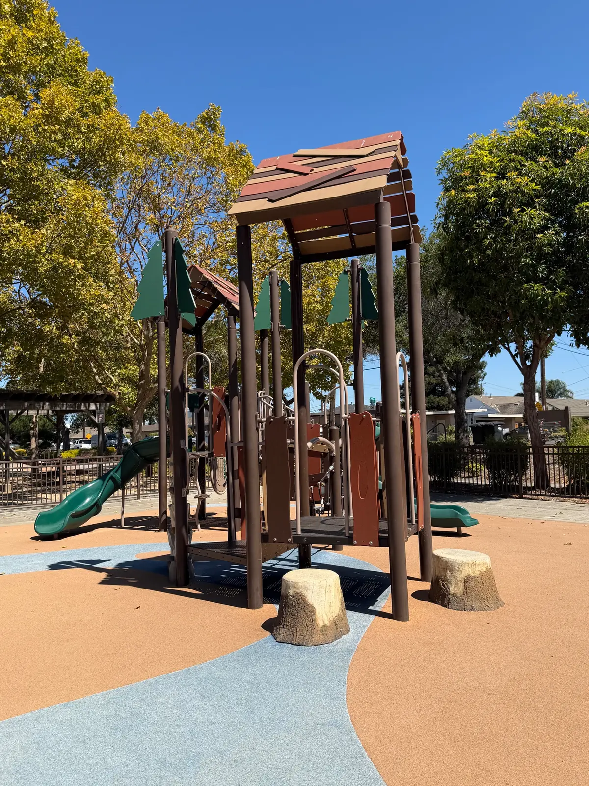 Forest themed toddler play structure
