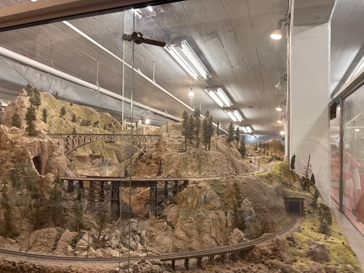 The Train goes around continuously