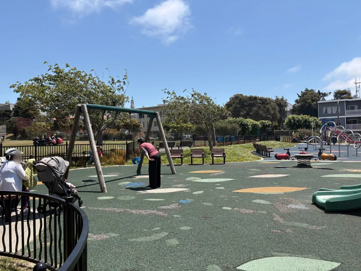 Bucket swings, and three way ride on toy