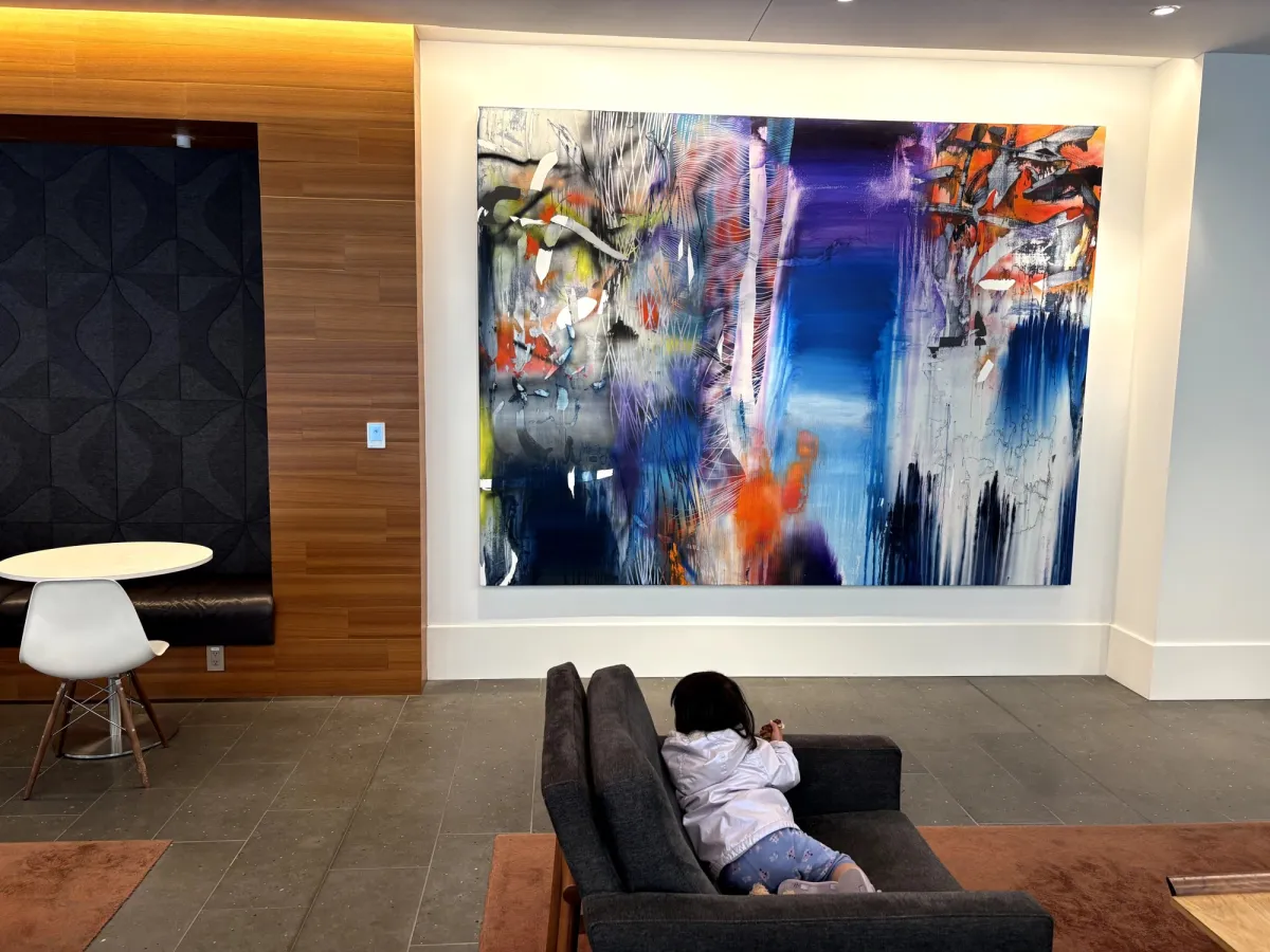 Interesting art inside for kiddos