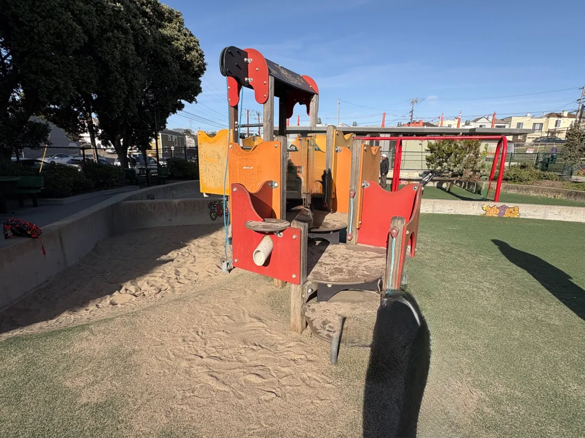 Another toddler zone that slides into the sand pit. Major hit with the kids