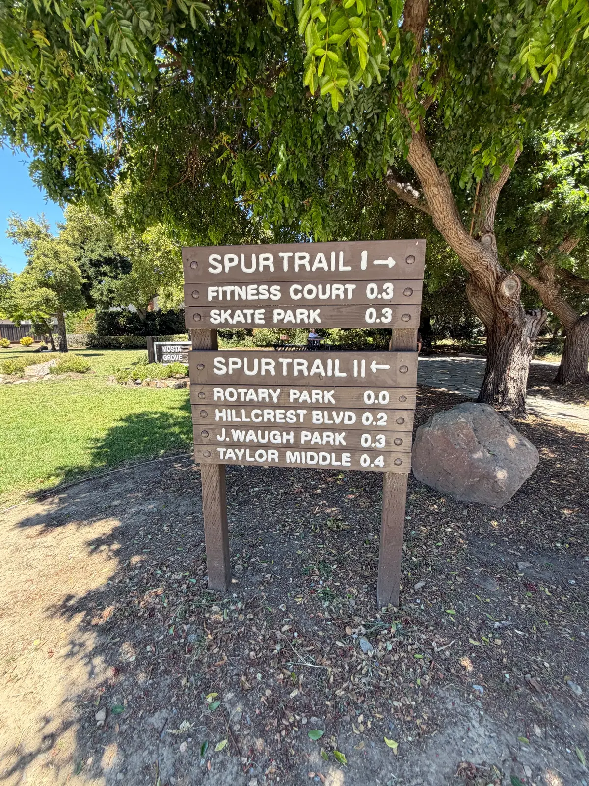Mosta grove trails right across the street