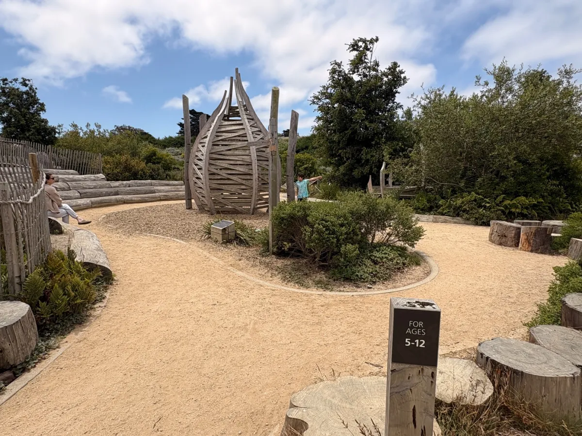 A unique area of the playground. One of many and labeled by age.