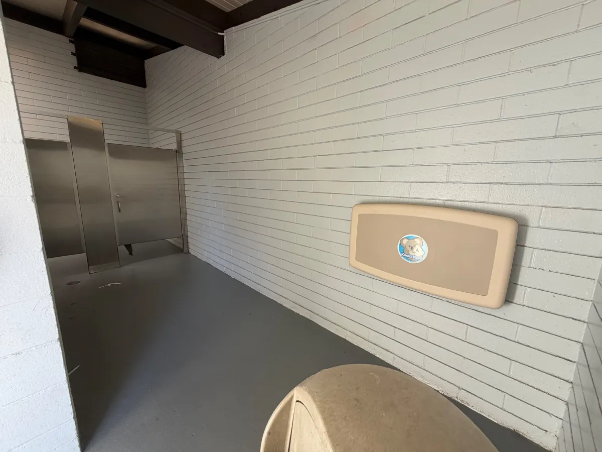 Changing tables inside bathroom