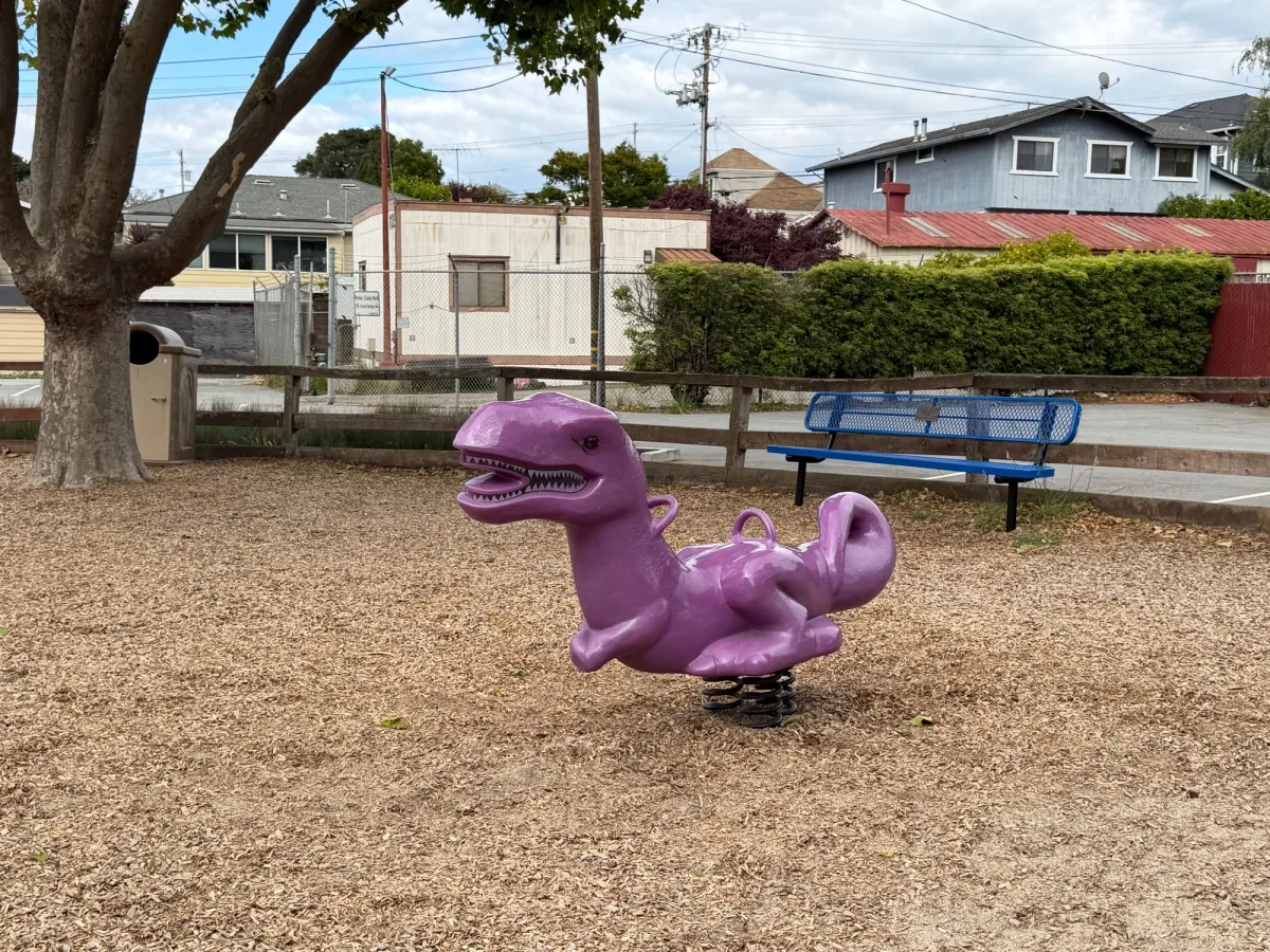 Ride on dinosaur fits 2 children