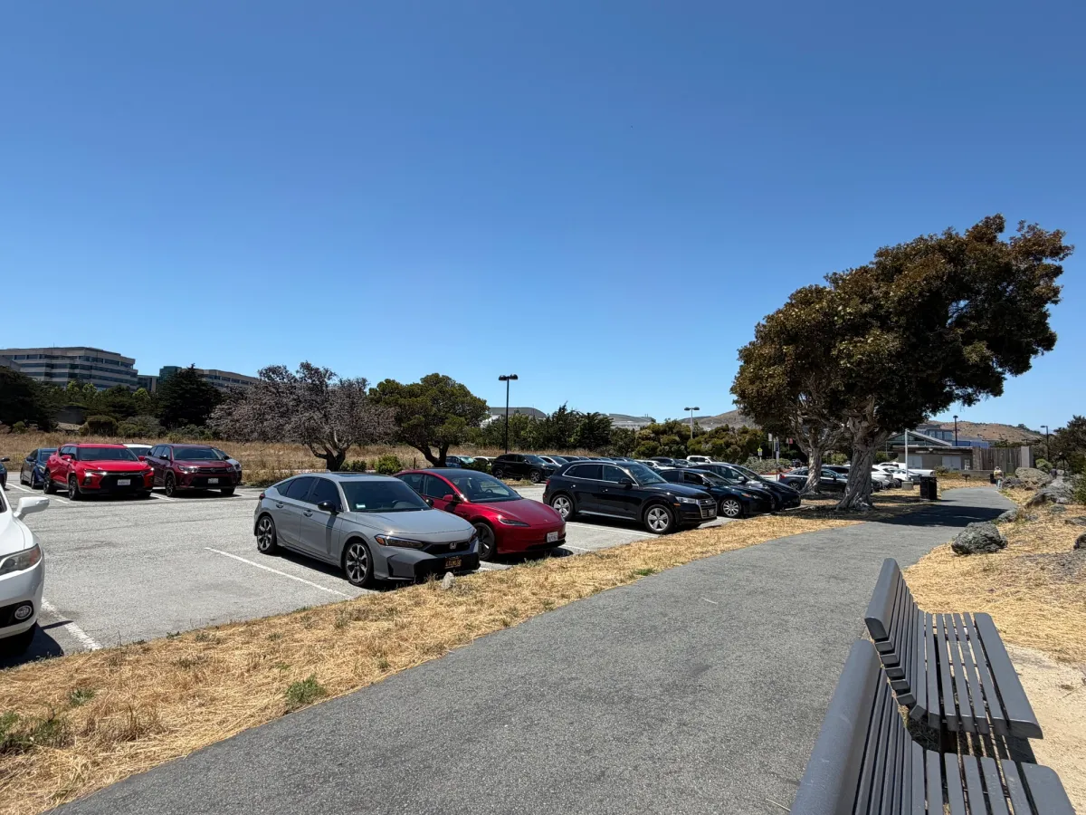 Plenty of available parking in lot