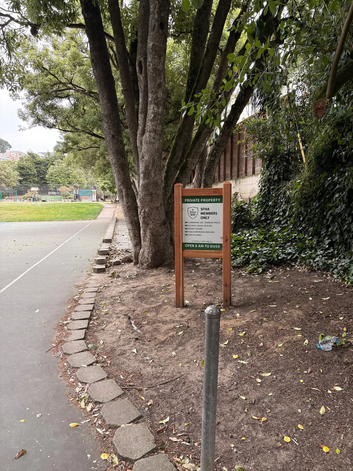 Walking path in