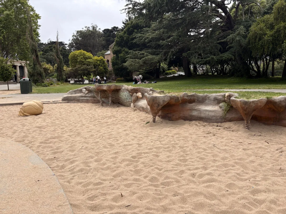 Sand pit with nautical themes