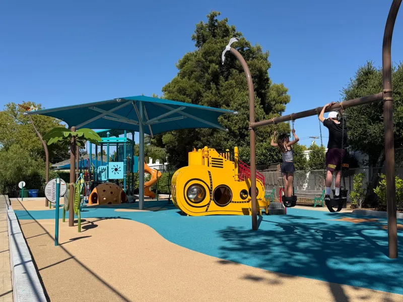 Fun, brightly colored under the sea themed playground 