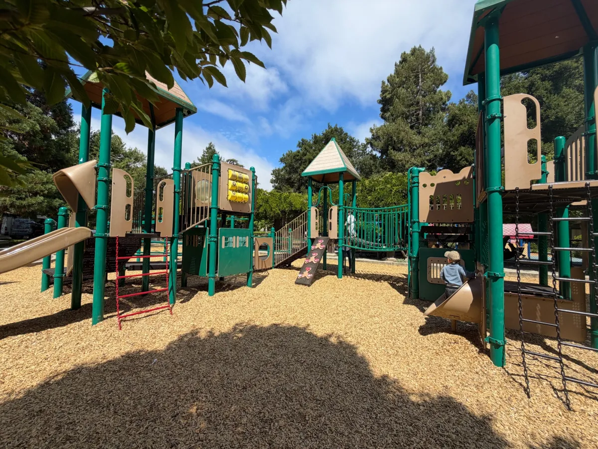 Tunnels, bridge, climbing wall