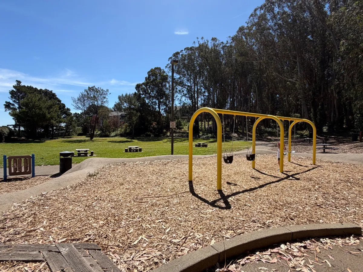 Swings available for babies and bigger kids