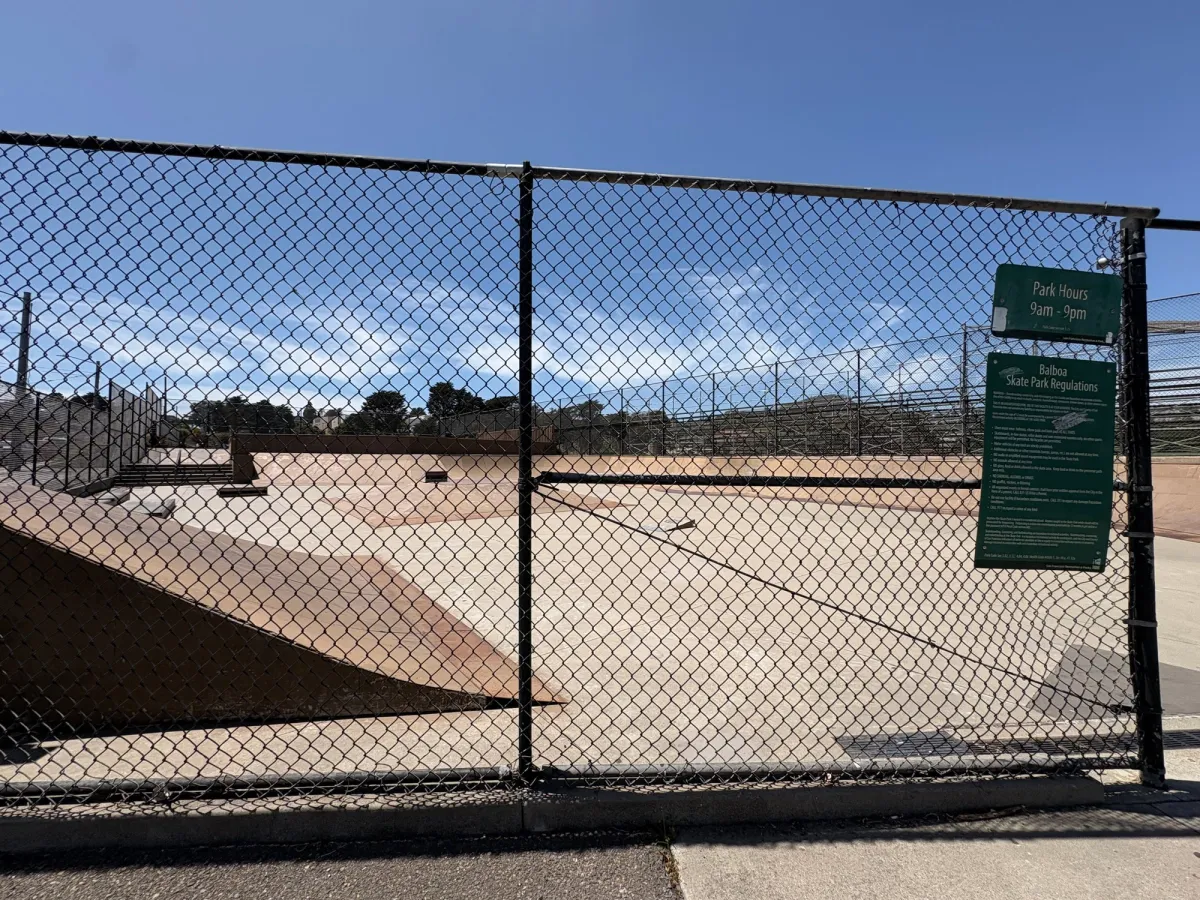 Skate park on the furthest corner of the grounds