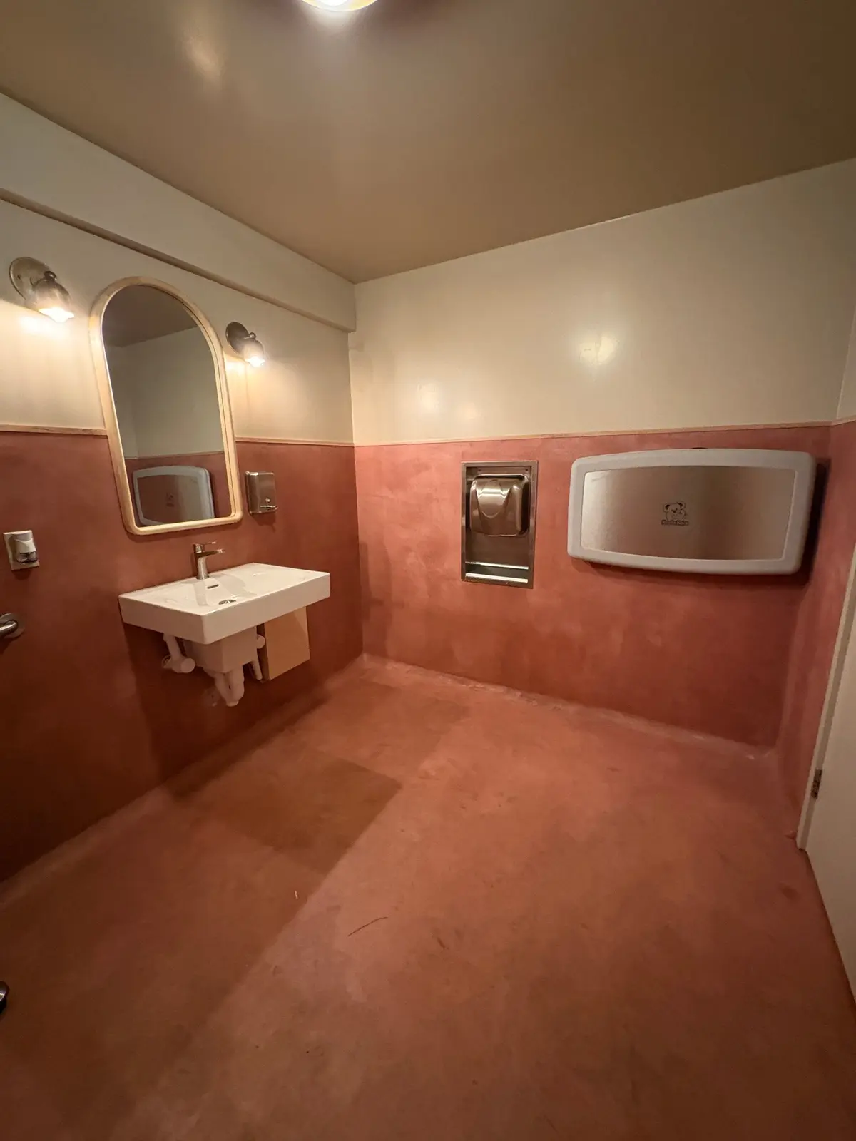 Beautiful and clean bathrooms with changing tables