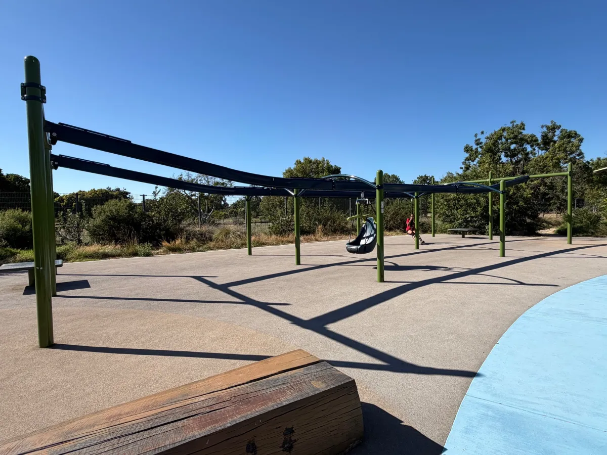 Best playground zipline I've seen - there are 2 different types! One for big kids and one for toddlers