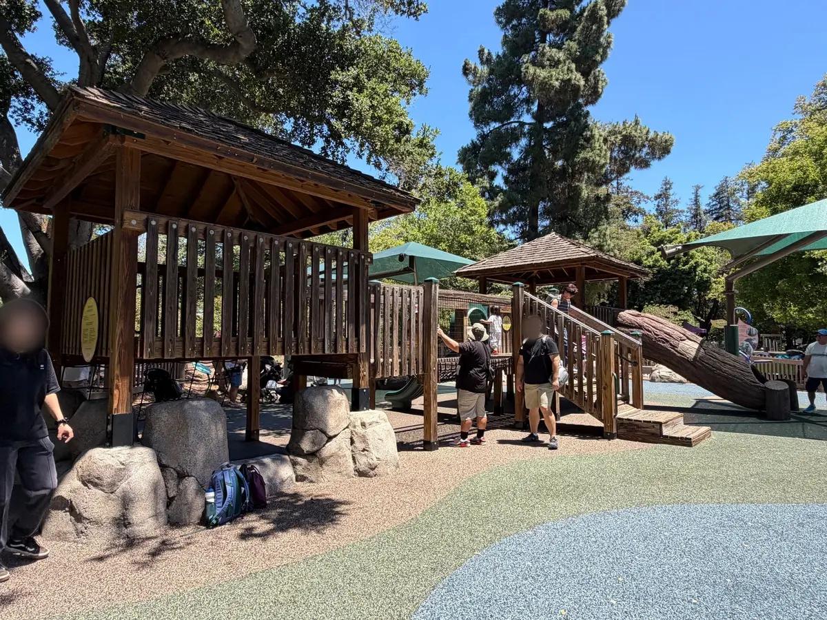 Toddler play structure for the little ones, much lower to the ground