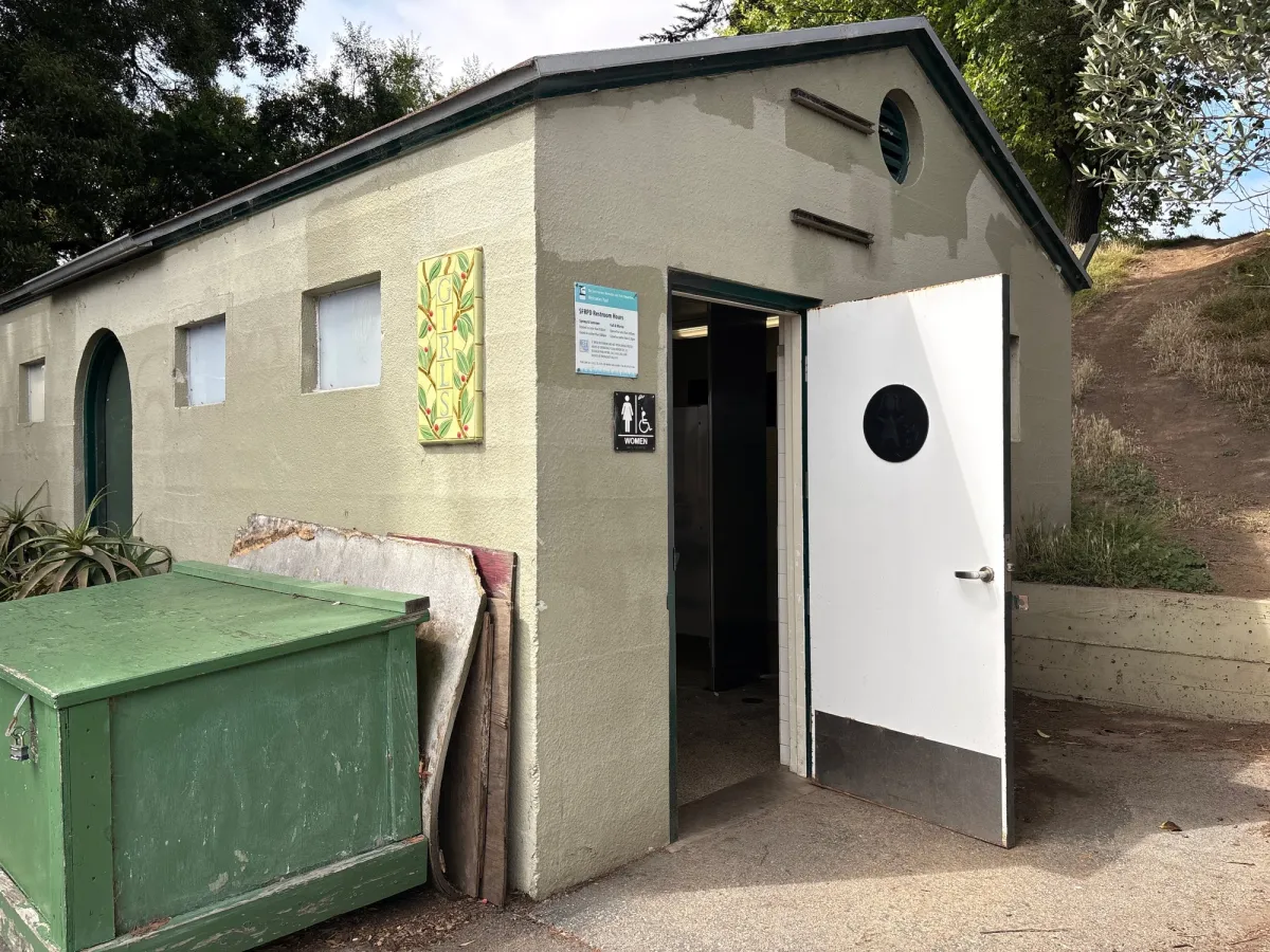 Mens bathroom exterior