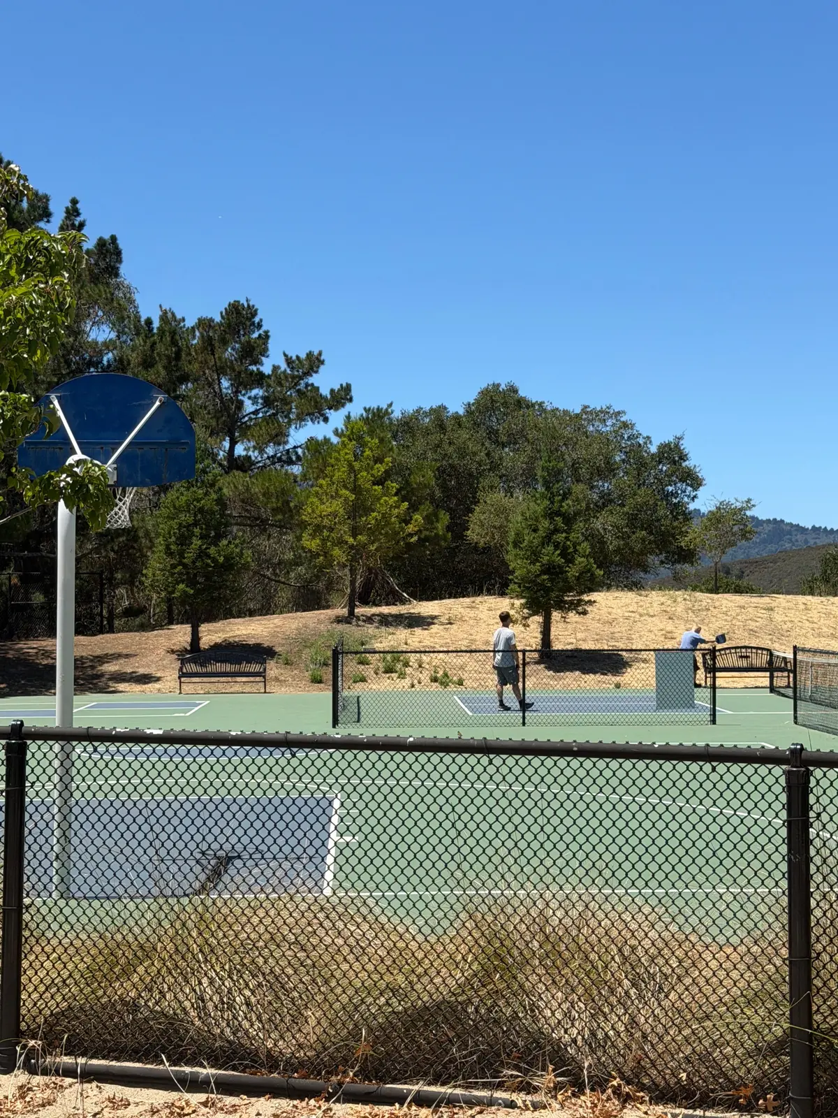 Basketball courts and tennis courts