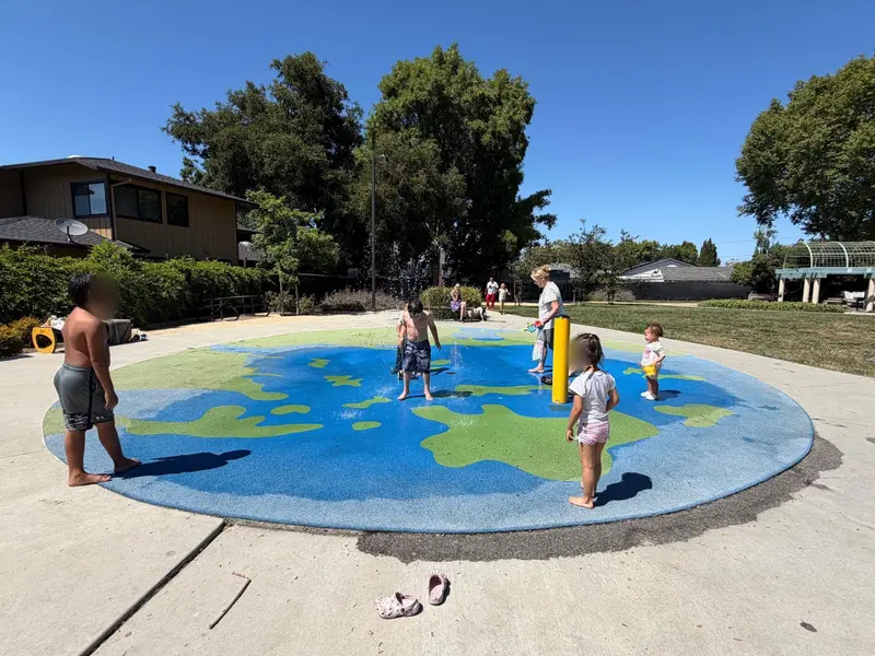 Splash pad is on during the summer