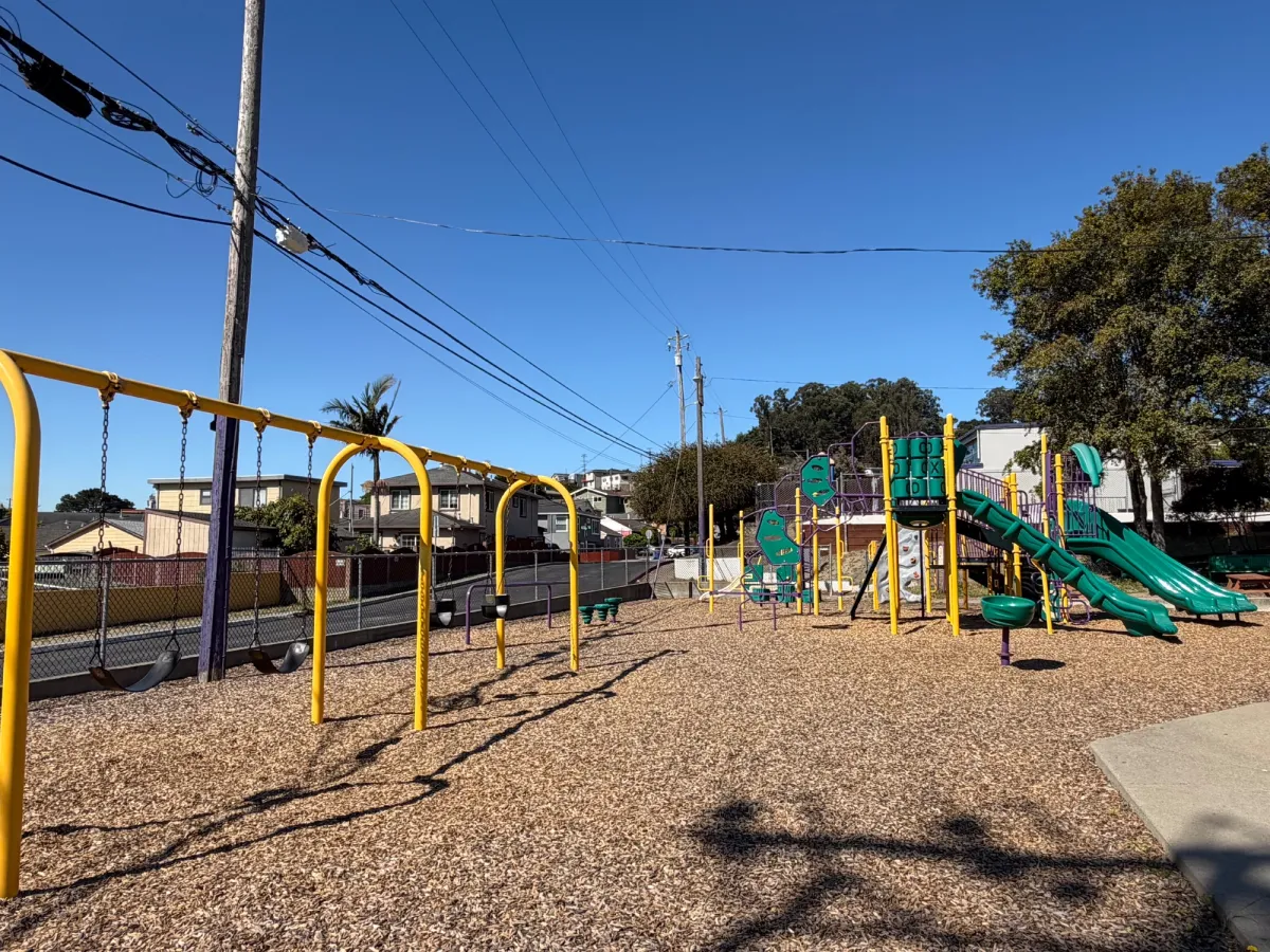 Both big kid and toddler swings available