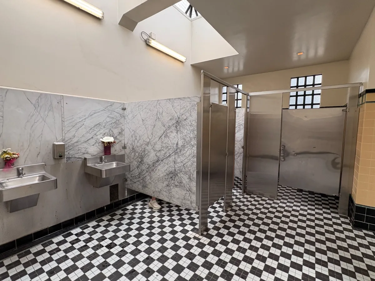 Inside the bathrooms