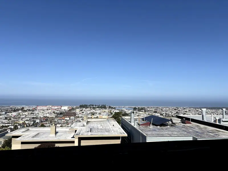 Great view of the ocean as you drive up to the park.