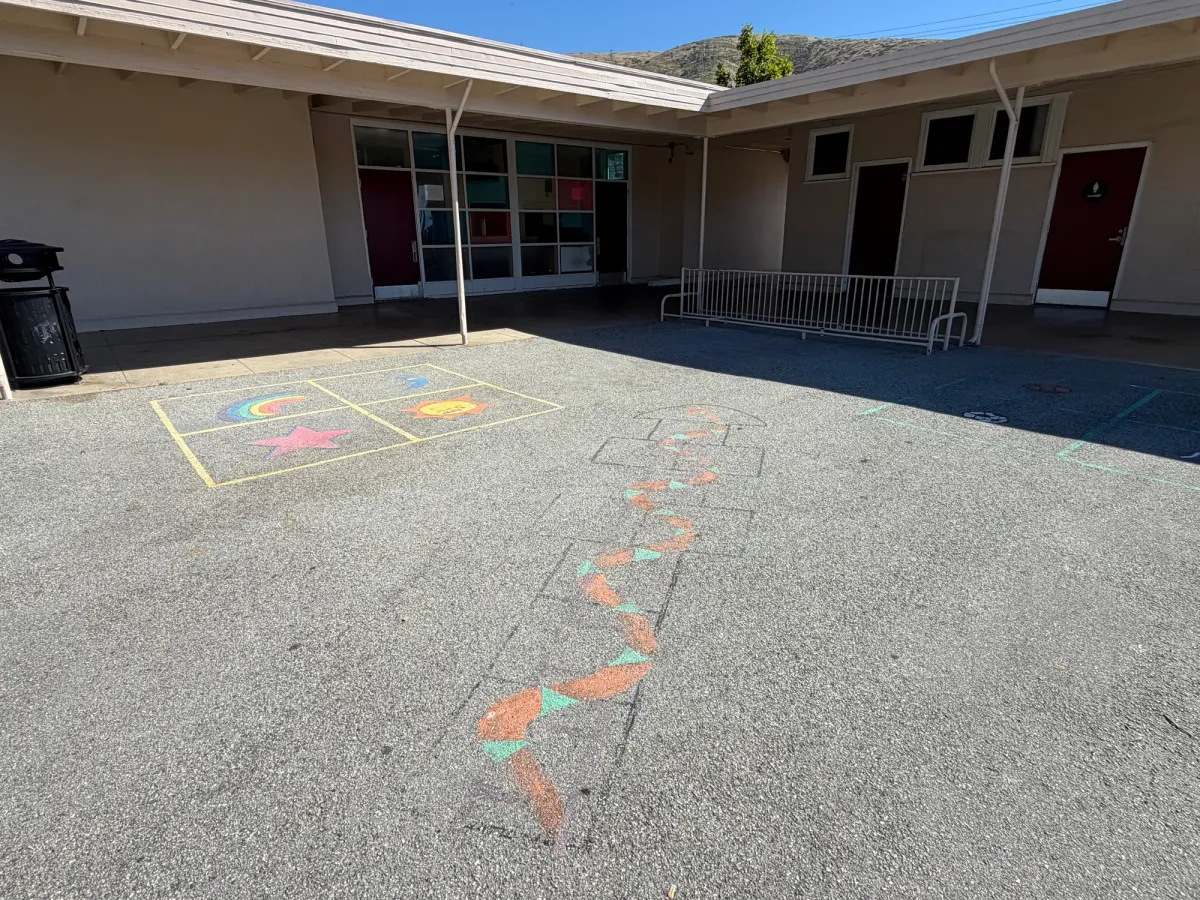 Colorful games on the floor