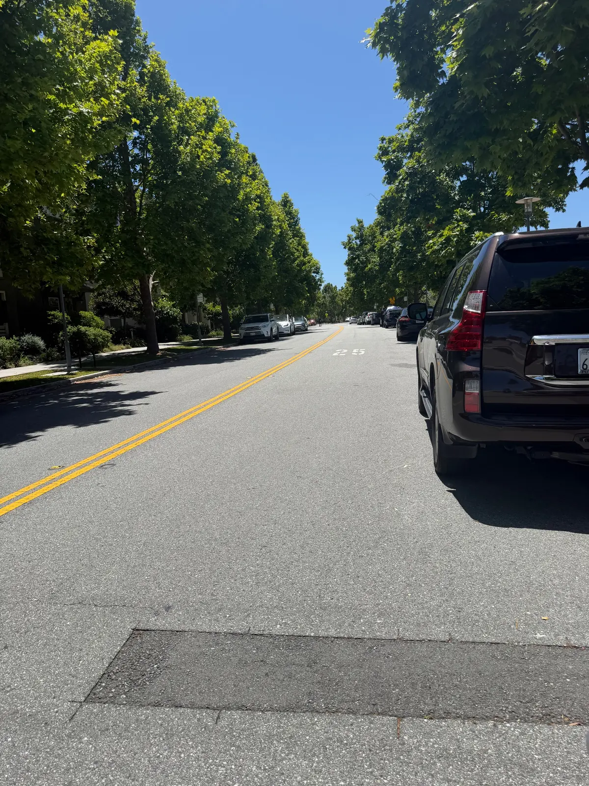 Plenty of street parking available down a long stretch