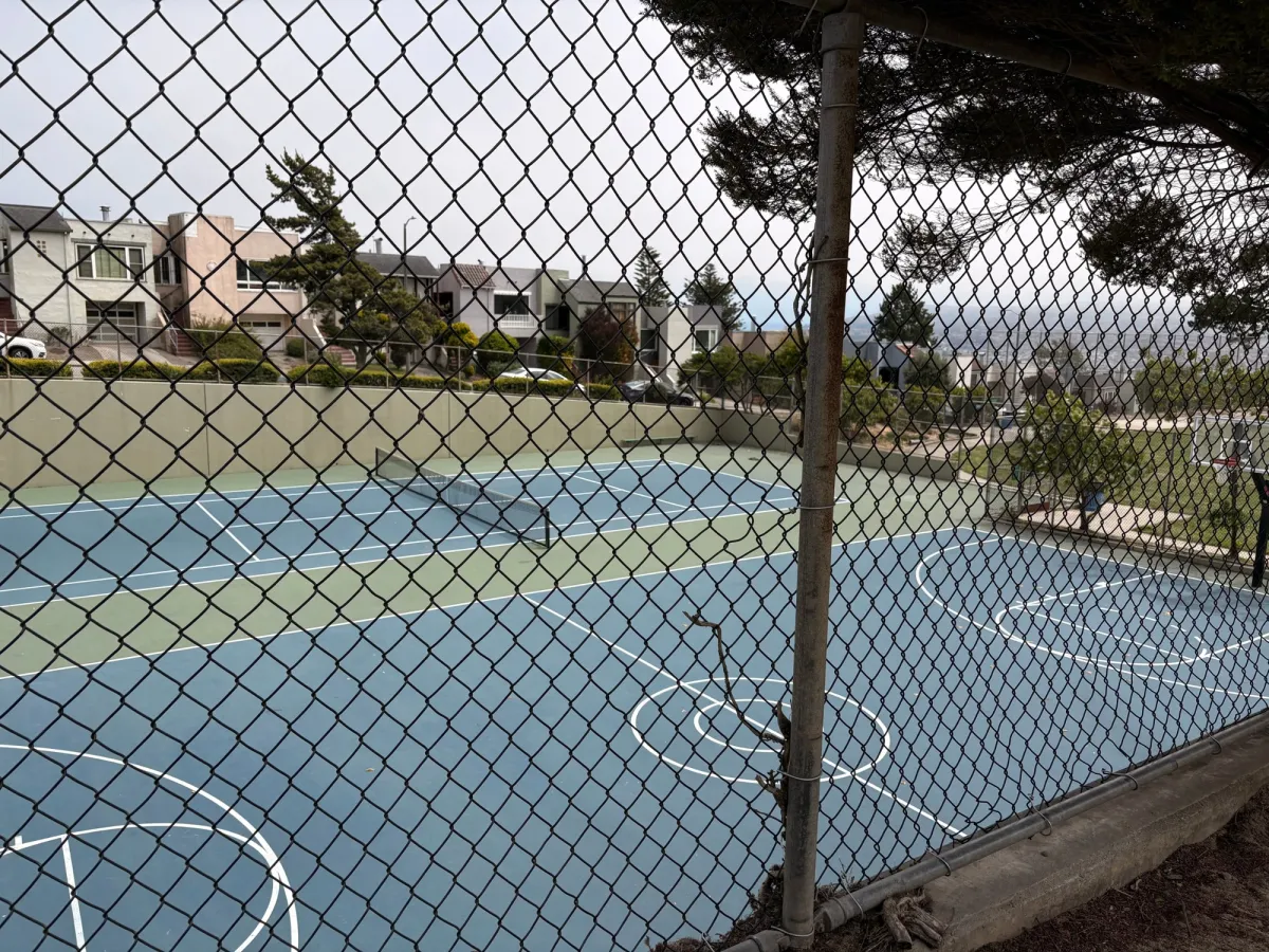 Basketball and Tennis courts