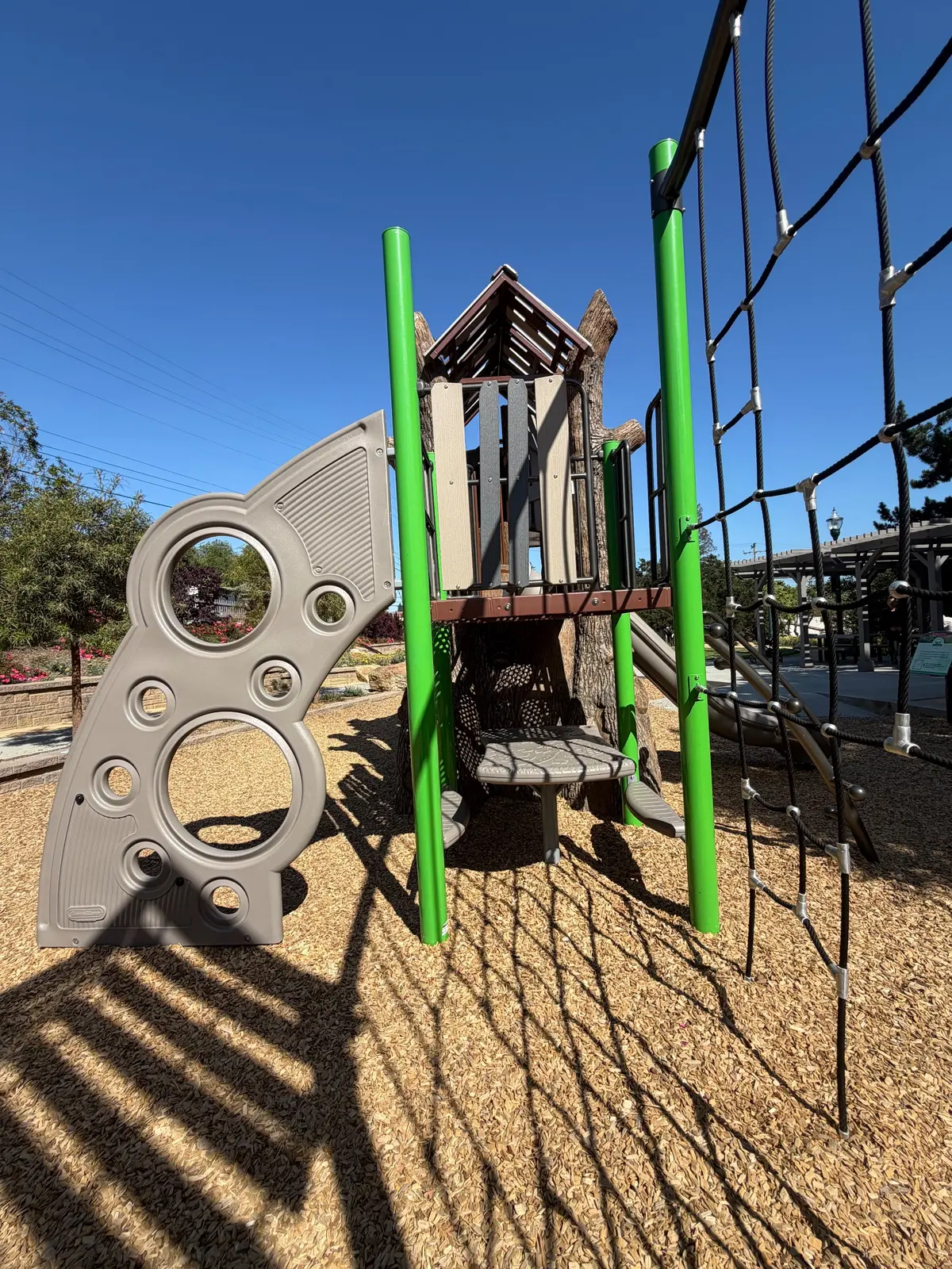 Childrens Picnic table underneath play structure