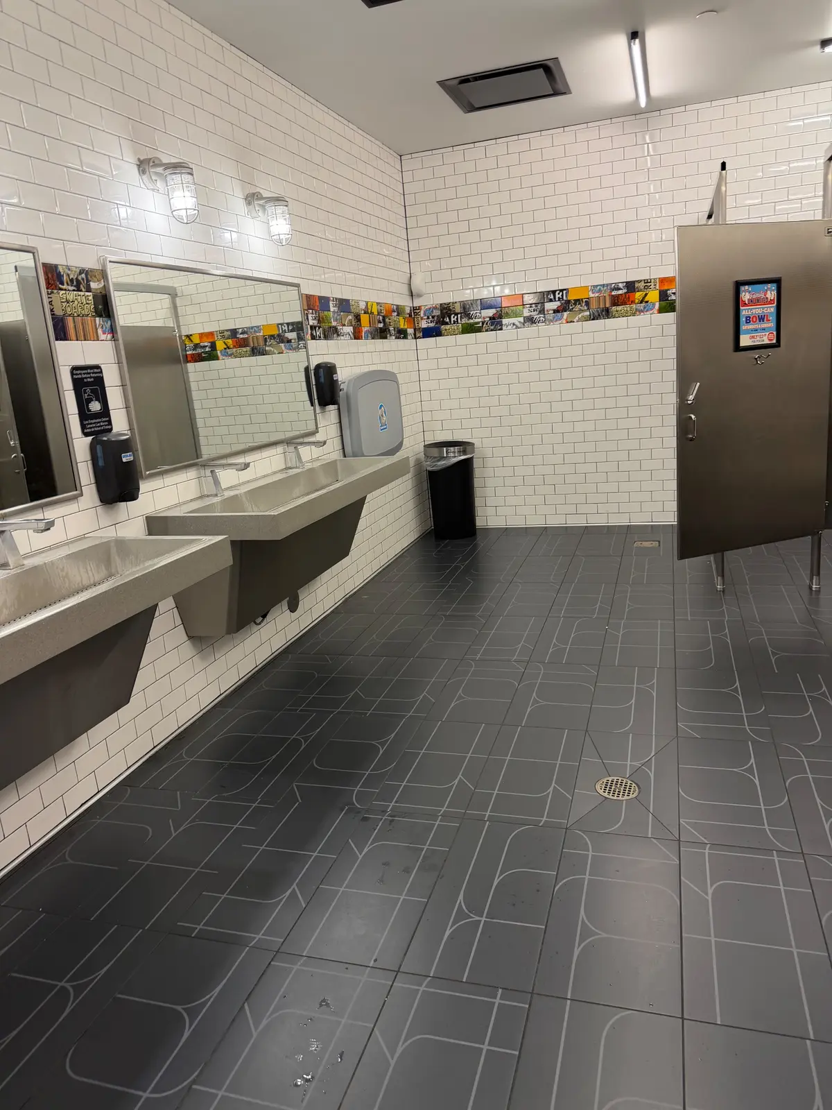 Super clean bathrooms. Comes with changing table