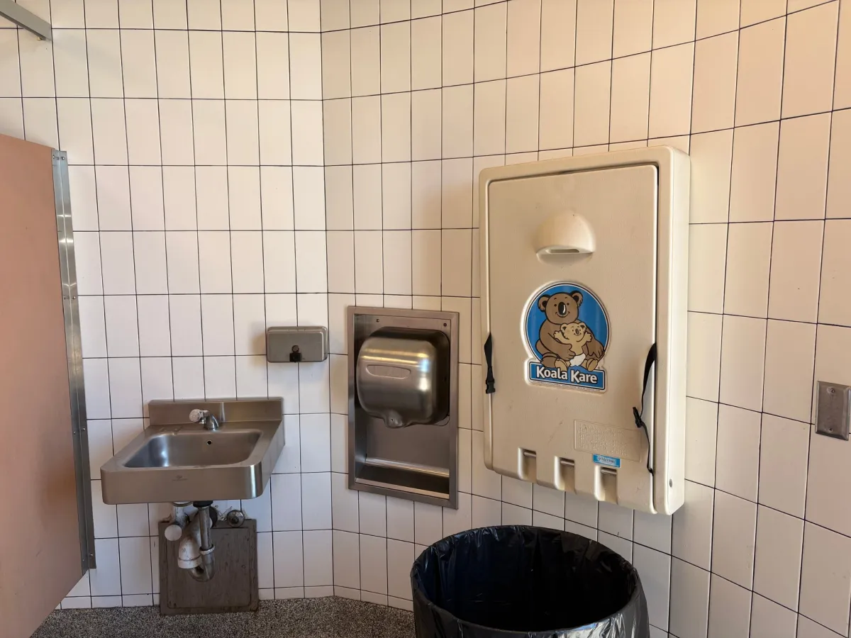 Changing tables in the bathroom
