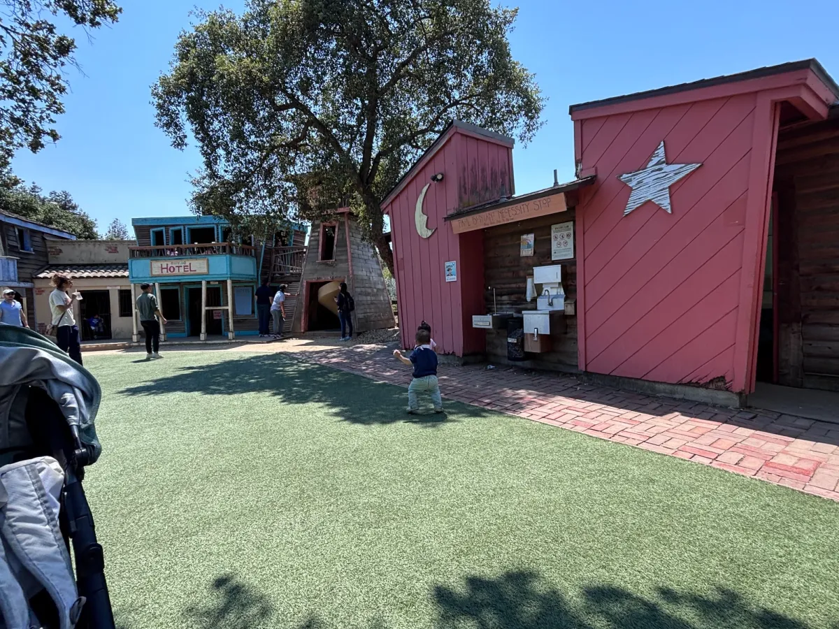 Wild west themed playhouse area