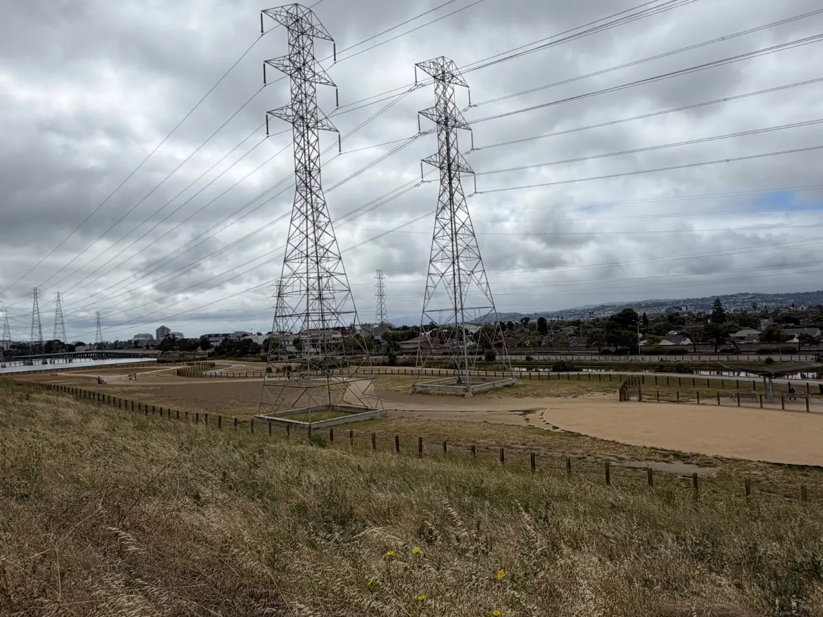 Dog park trails extends out to the bay