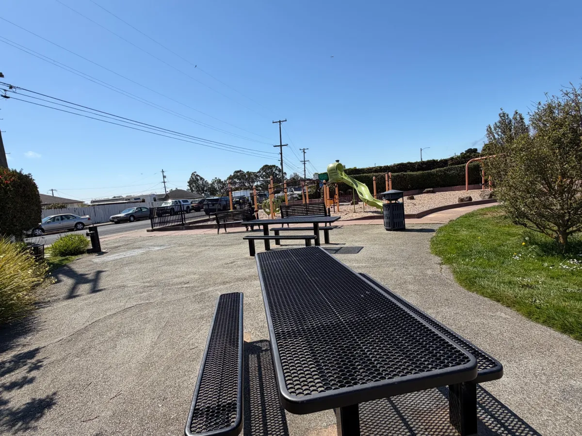 Only 2 tables at the park although within site of playground