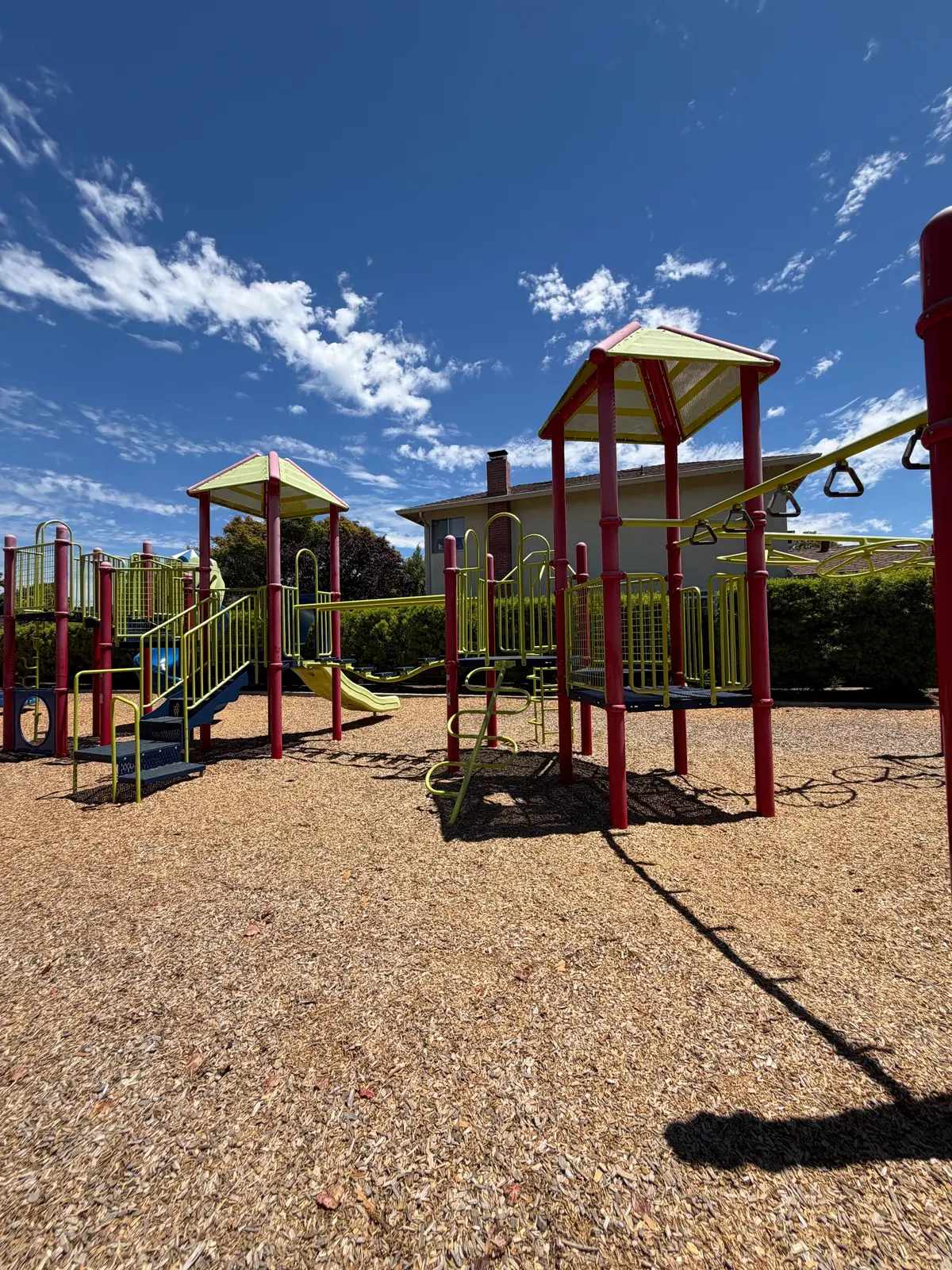Big kid play ground with monkey bars and slides