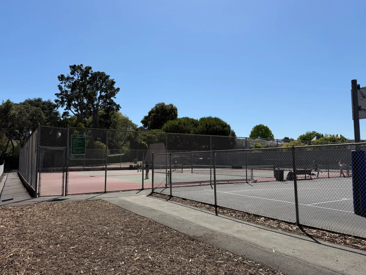 Basketball courts and tennis court
