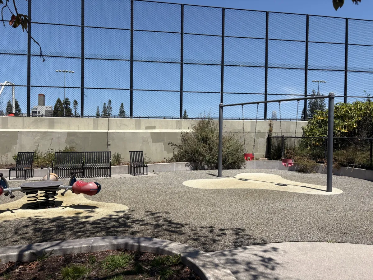 Seesaws and bucket swings